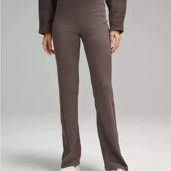Brushed Softstreme Ribbed Zip-Flared Pant - Picture 1 of 3